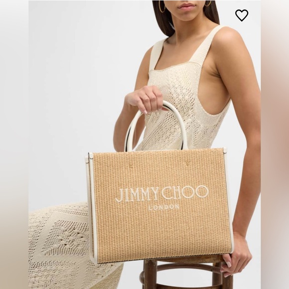 Jimmy Choo NWT Avenue Medium Logo London Tote Bag - Picture 2 of 8